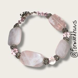 Elegant Hand Crafted Pink Gemstone Bracelet